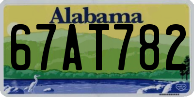 AL license plate 67AT782