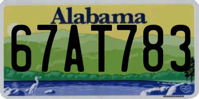 AL license plate 67AT783
