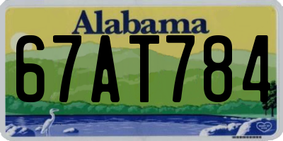 AL license plate 67AT784