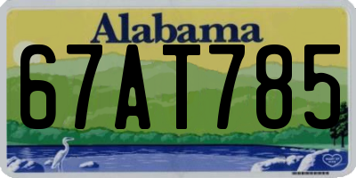AL license plate 67AT785