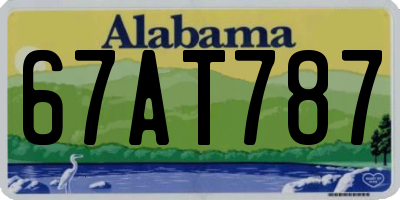 AL license plate 67AT787