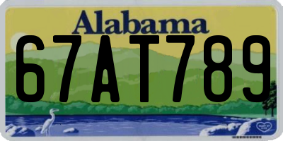 AL license plate 67AT789