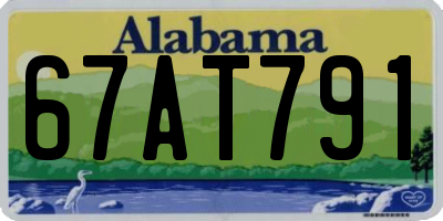 AL license plate 67AT791