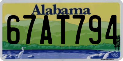 AL license plate 67AT794