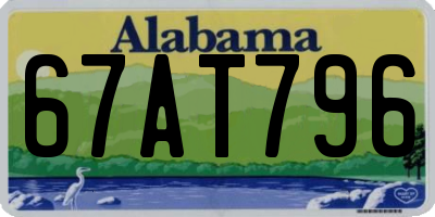AL license plate 67AT796