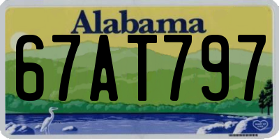AL license plate 67AT797