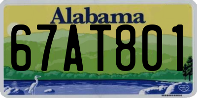 AL license plate 67AT801