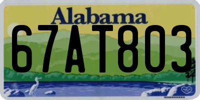 AL license plate 67AT803