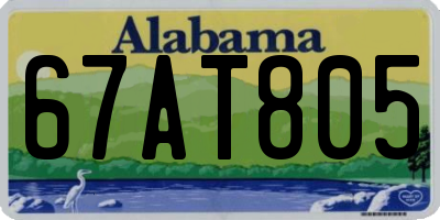 AL license plate 67AT805