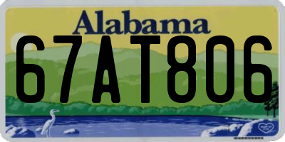 AL license plate 67AT806