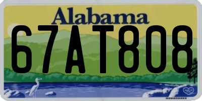 AL license plate 67AT808