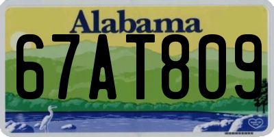 AL license plate 67AT809