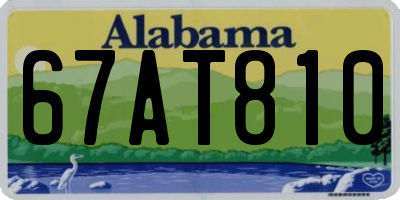 AL license plate 67AT810