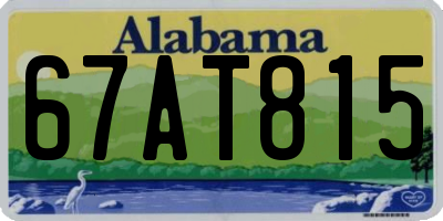 AL license plate 67AT815
