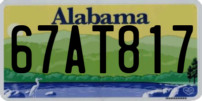 AL license plate 67AT817