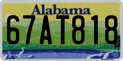 AL license plate 67AT818