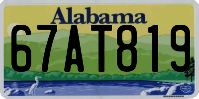 AL license plate 67AT819