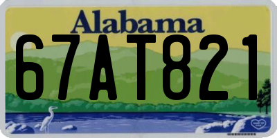 AL license plate 67AT821