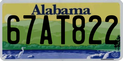AL license plate 67AT822