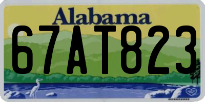 AL license plate 67AT823