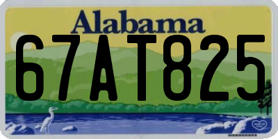 AL license plate 67AT825