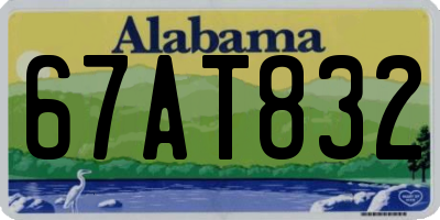 AL license plate 67AT832