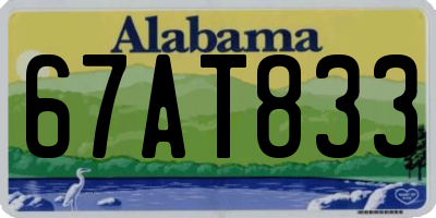 AL license plate 67AT833