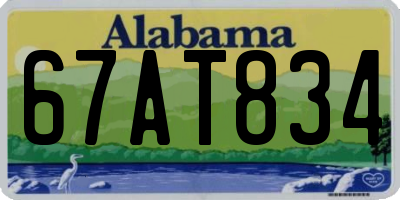 AL license plate 67AT834