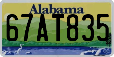 AL license plate 67AT835
