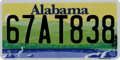 AL license plate 67AT838