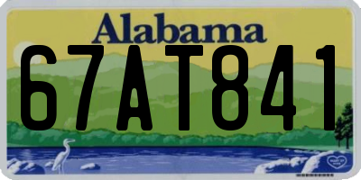 AL license plate 67AT841