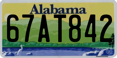 AL license plate 67AT842