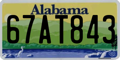AL license plate 67AT843