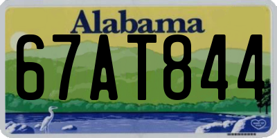 AL license plate 67AT844