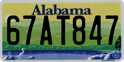 AL license plate 67AT847