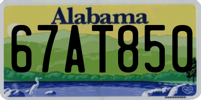 AL license plate 67AT850
