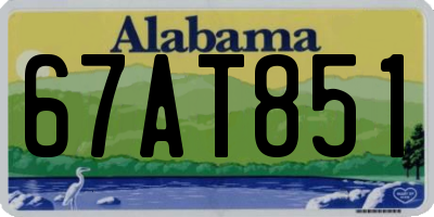 AL license plate 67AT851