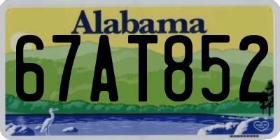 AL license plate 67AT852