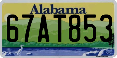 AL license plate 67AT853