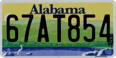 AL license plate 67AT854