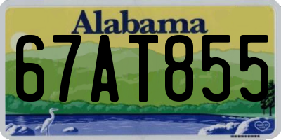 AL license plate 67AT855