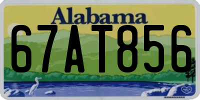 AL license plate 67AT856