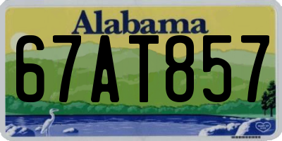 AL license plate 67AT857
