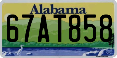 AL license plate 67AT858