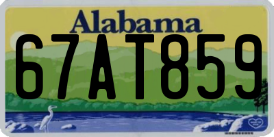 AL license plate 67AT859