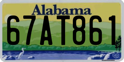 AL license plate 67AT861