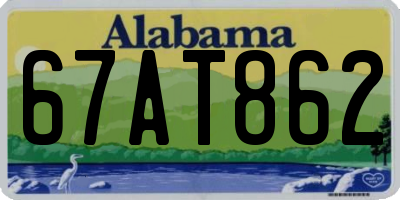 AL license plate 67AT862