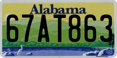 AL license plate 67AT863