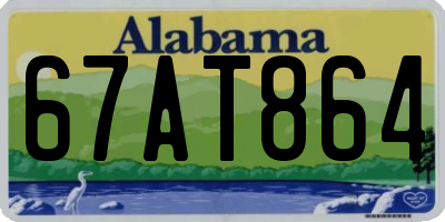 AL license plate 67AT864