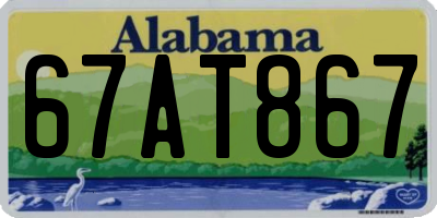 AL license plate 67AT867